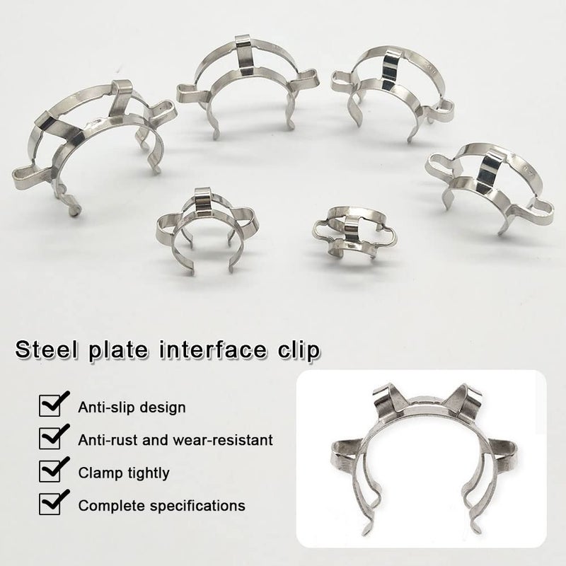 ADAMAS-BETA 3 Pieces 45mm Metal Joint Clips #45 Lab Keck Clips Stainless Steel Keck Clamp Laboratory Clamp - Image 4
